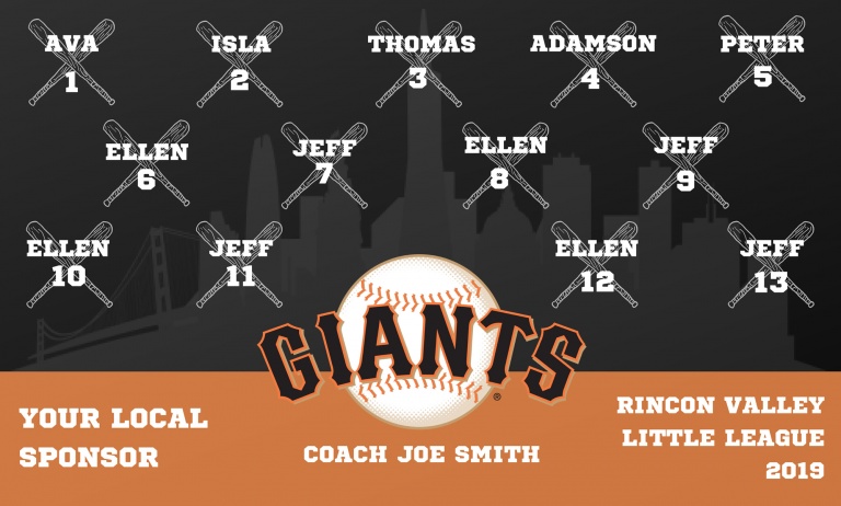 Baseball Banner - Giants 3b