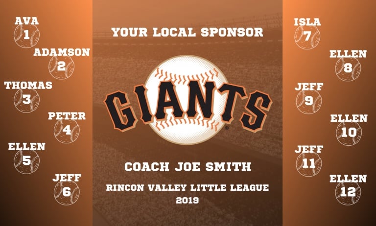 Giants Baseball Team Banner