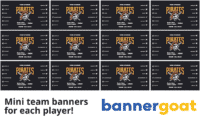 Mini team banners for each player Banner Goat
