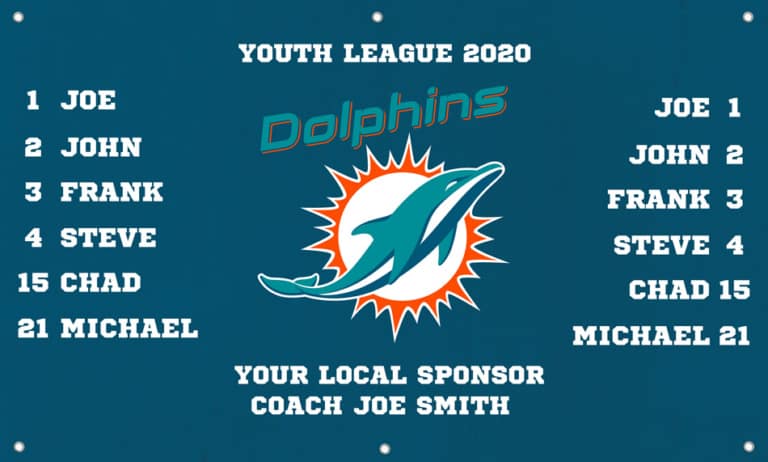 Dolphins football banner