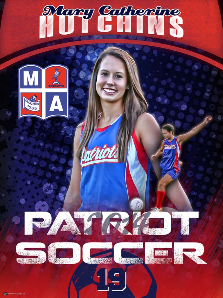 Soccer player banner example