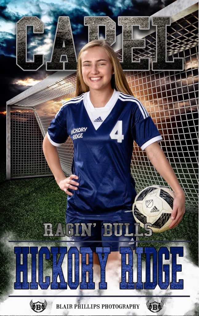Soccer player banner example