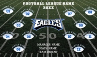 Football Team Banner with logo in middle