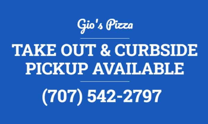 Take Out & Curbside Pickup Available banner with business name and number
