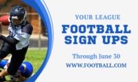 Banner design template football registration