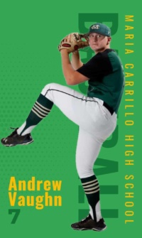 High School Baseball player banner Andrew Vaughn