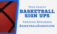Basketball league registration banner design template