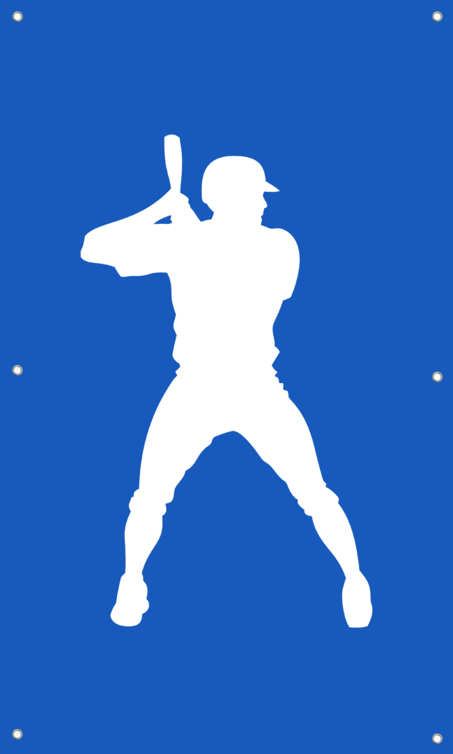Baseball player banner
