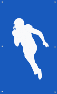Football player banner