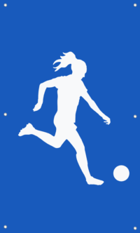 Soccer player banner