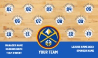 Basketball Team Banner with logo on bottom