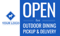 Open for Outdoor Dining Pickup & Delivery banner