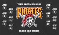 Pirates team banner design for tee ball or little league