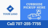 Curbside Pickup Here banner design template